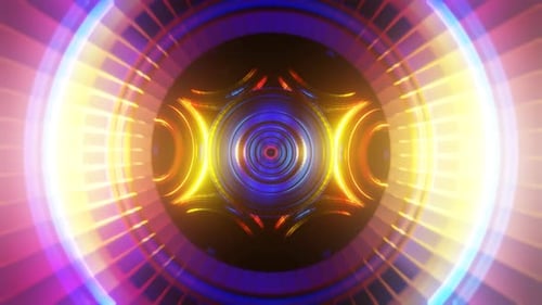 Disco Strobe Lights in Neon Pulse Within This VJ Loop