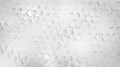 Abstract White Hexagon Grid Animated Background Loop