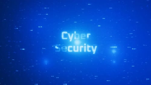 Futuristic Digital Cyber Security Text Reveal Animation
