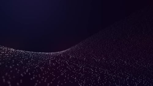 animación de fondo de pantalla 4k de partículas de onda abstractas. Fondo abstracto de ondas y luces de partículas digitales