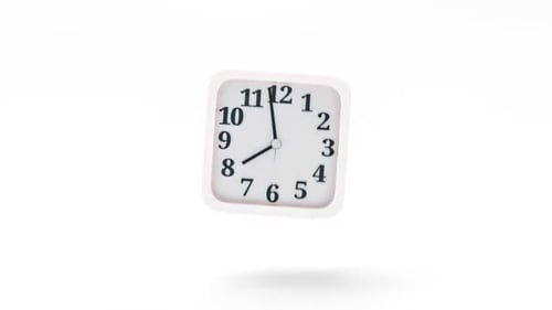 Minimalistic Square Clock Showing 11:00