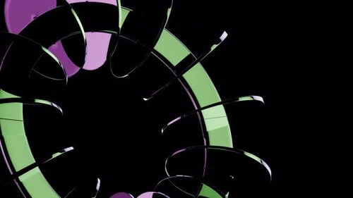 Abstract Scene Glass Refractions 3D Loop