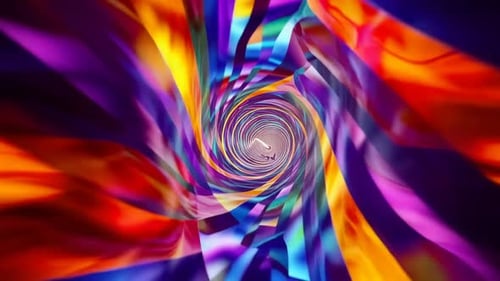 Bunte abstrakte Regenbogen-Spiraltunnelschleife