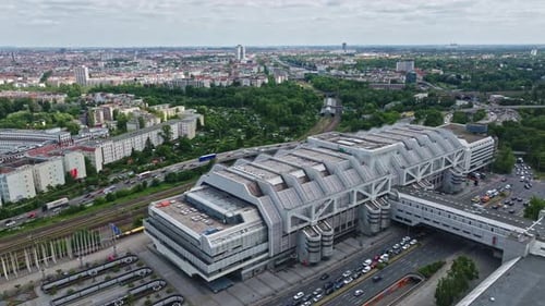 Aerial view of Messe Berlin , Germany