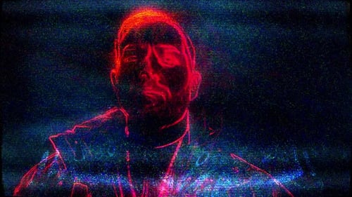 Glitch Digital Noise Effect with Abstract Human Outline