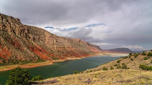 Timelapse over Flaming Gorge from Sheep Creek