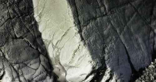 Intricate Patterns of Rock Formations Reflect Light in a Natural Setting