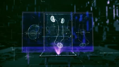 Scanners médicaux à rayons X des reins et de la vessie humains