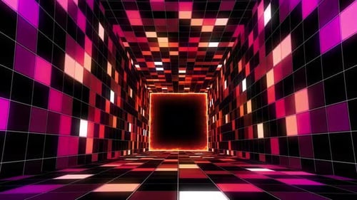 Lights Room Virtual Grid Background 4K
