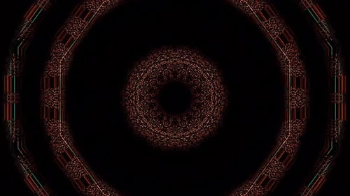 Abstrakter Hintergrund, der Streifen bewegt und mit leuchtenden Lichtpunkten blinkt. Animation mit Kreisen