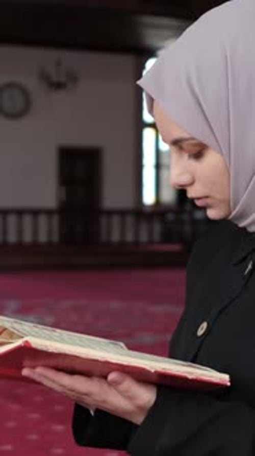 Muslim Girl Reading Quran