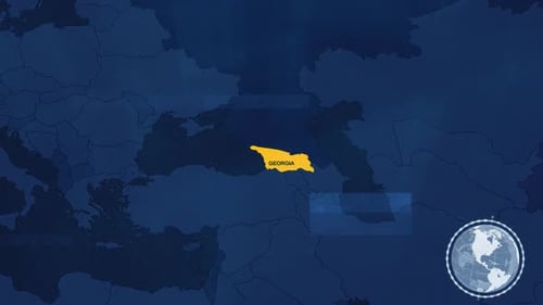 Georgia Map With Effects