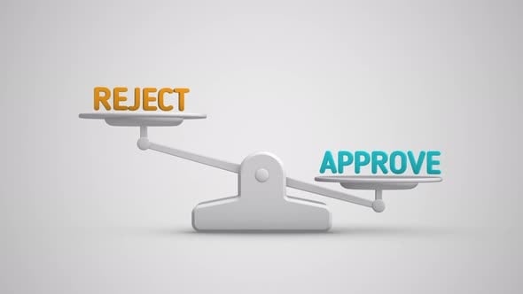 Animated Balance Scale Weighing Approve or Reject Options, Backgrounds ...