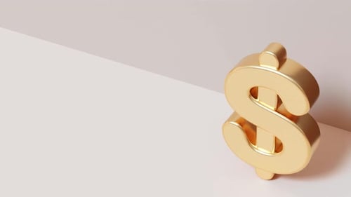 Animated 3D Golden Dollar Sign for Financial Concepts