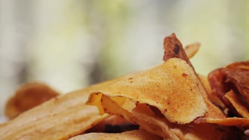 Close up of Crunchy Crispy Chips