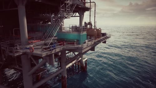 Offshore Oil Platform in the Ocean
