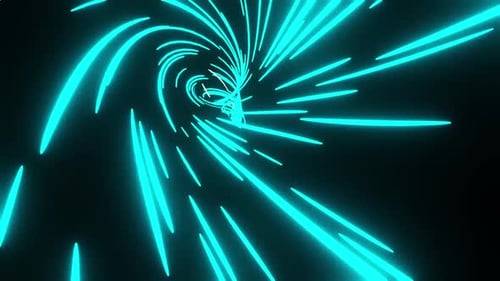Abstract Futuristic Neon Speed Lines Tunnel Background