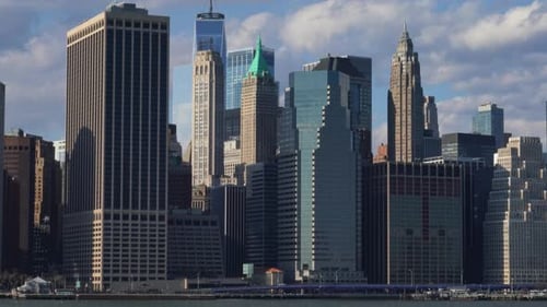 Manhattan skyline panorama with skyscrapers, New York City