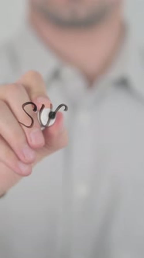 Success Ahead, Writing on Screen with Hand, Vertical Video