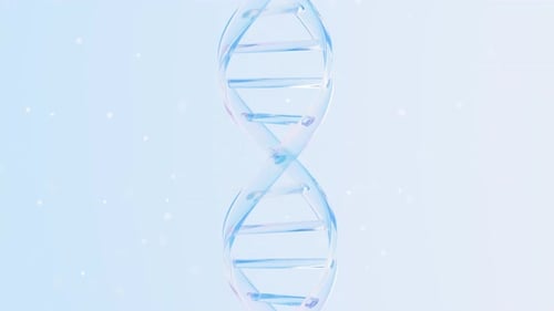 Spinning Translucent DNA Helix Loop Animation