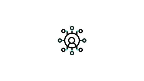 Minimal Animated User Icon with Network Connections