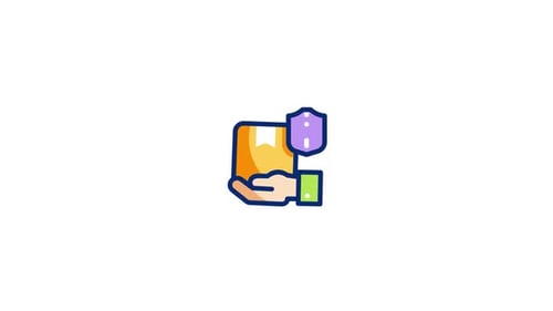 Secure Package Delivery Flat Design Animated Icon