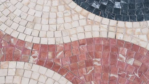 Abstract Wave Mosaic Tile Texture