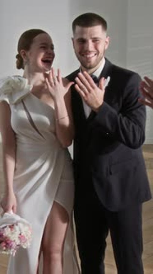 Newlyweds Celebrate Wedding With Joy and Applause