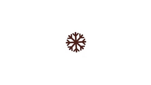 Minimalist Flat Design Winter Snowflake Graphic