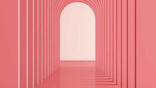 Modern Pink Archway Interior Design