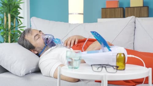 Utilisation d'un respirateur.