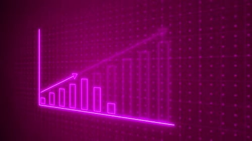Invest business success graph animation.