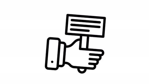 protest line icon animation