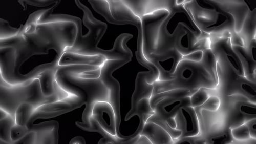 Abstrakte digitale Kunst. Graustufenbild, das fließendes flüssiges Metall darstellt
.