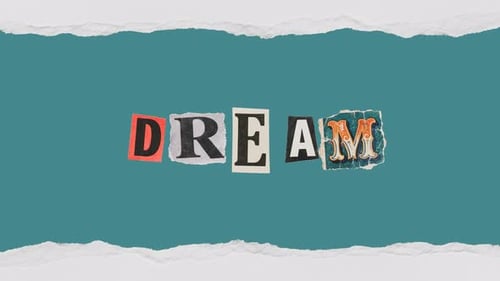 Dream word Ransom Note Stop Motion Text