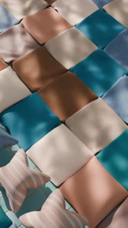 Animated Soft Pillows Fluid Motion Background Loop