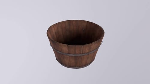 Shower Bucket 3d object rotating loop