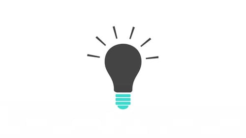 Modern Flat Design Lightbulb Idea Reveal Icon