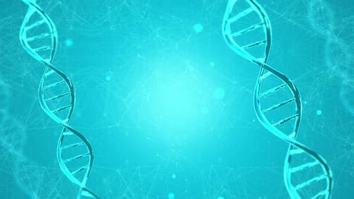 Digital DNA Genome Double Helix 3D Background