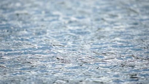 Sun Reflecting on Sparkling Sea Lake Water Surface Ocean at Sunset Sunrise