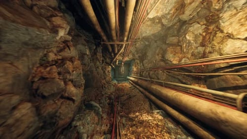 Rescue Training Inside Plunging Underground Maintenance Tunnel