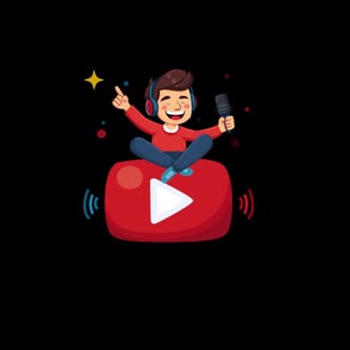 Junge singt und hört Musik | Perfekte Abonnementanimation für Musikkanäle