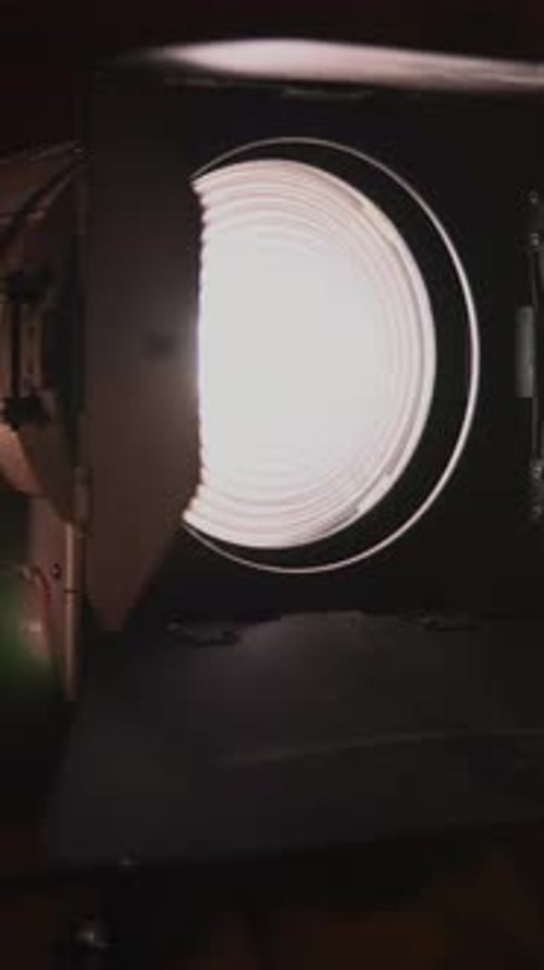 Professional Studio Light with Barn Doors Turning on and Off Media