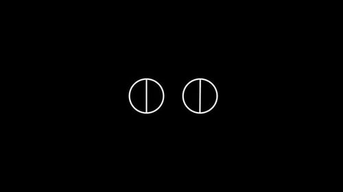Nano Collection: Icon loop animation of two round pills rotating on a black background