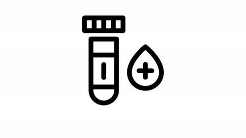 Animated Flat Design Medical Test Tube Icon