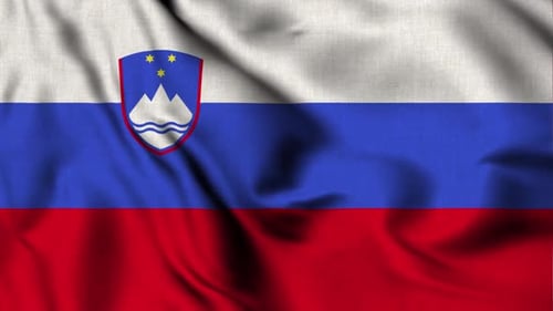 Realistic Waving Flag of Slovenia Animation