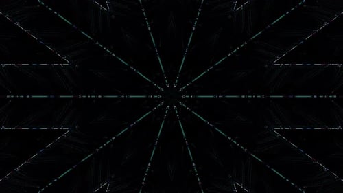 Dynamic Geometric Kaleidoscope Glow Line Pattern Background