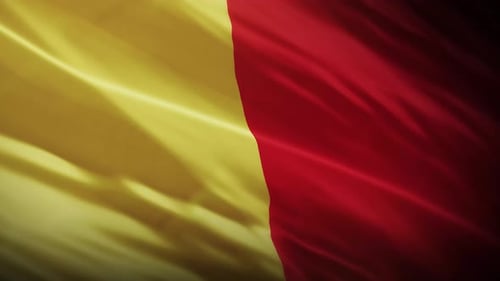 Flagge von Neapel, die weht - Italien