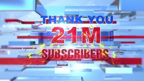 Dynamic 3D Thank You Subscribers Count Corporate Animation