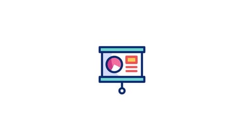 Flat Design Presentation Icon Animation